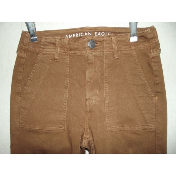 American Eagle 4 x 30" Ne(x)t Level Stretch Hi-Rise Jegging brown pants leggings - Picture 2 of 9